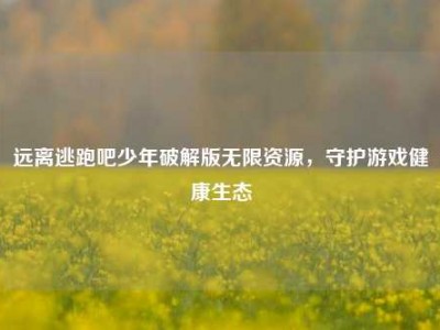 远离逃跑吧少年破解版无限资源，守护游戏健康生态