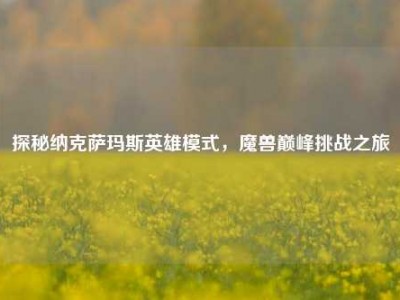 探秘纳克萨玛斯英雄模式，魔兽巅峰挑战之旅