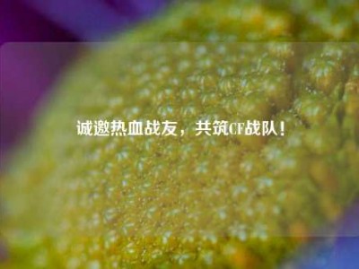 诚邀热血战友，共筑CF战队！