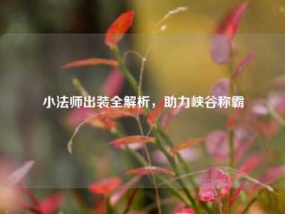 小法师出装全解析，助力峡谷称霸