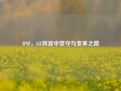 DNF，GE风波中坚守与变革之路