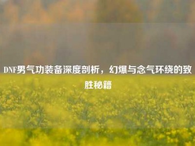DNF男气功装备深度剖析，幻爆与念气环绕的致胜秘籍