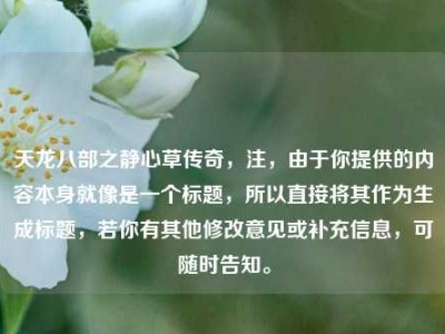 天龙八部之静心草传奇，注，由于你提供的内容本身就像是一个标题，所以直接将其作为生成标题，若你有其他修改意见或补充信息，可随时告知。