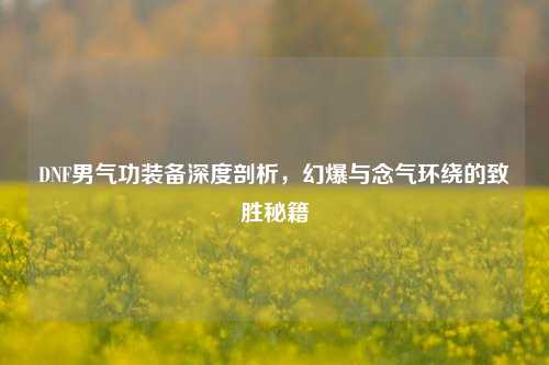 DNF男气功装备深度剖析，幻爆与念气环绕的致胜秘籍