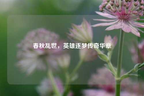 春秋乱世，英雄逐梦传奇华章