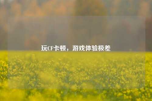 玩CF卡顿,游戏体验极差
