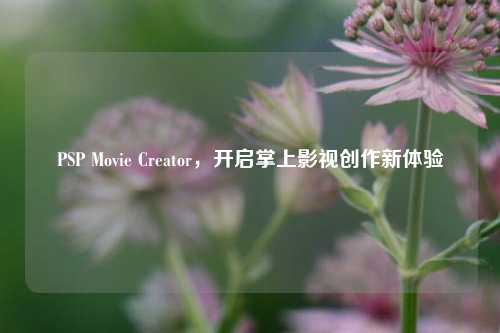 PSP Movie Creator，开启掌上影视创作新体验