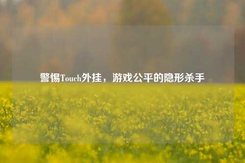 警惕Touch外挂,游戏公平的隐形杀手